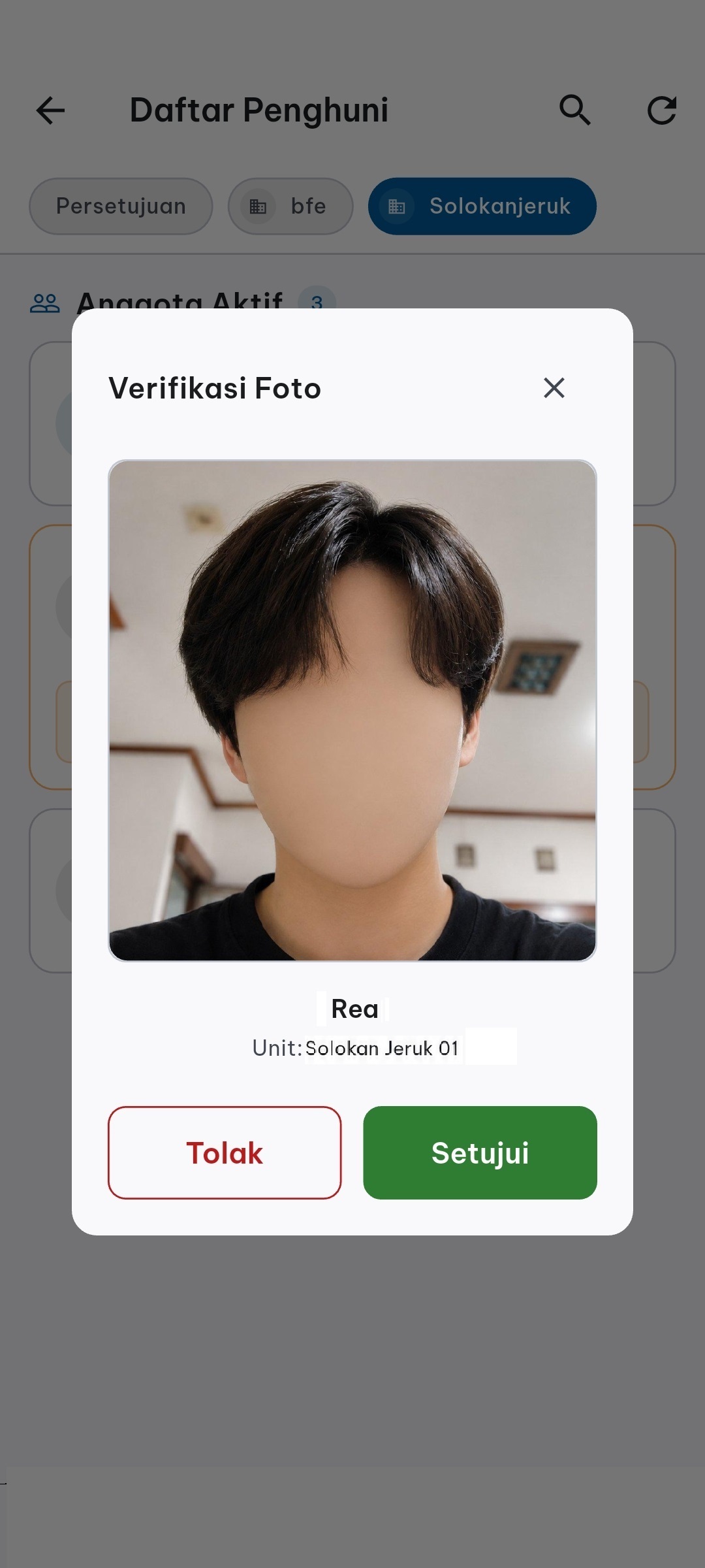 Screenshot Persetujuan Swafoto Admin
