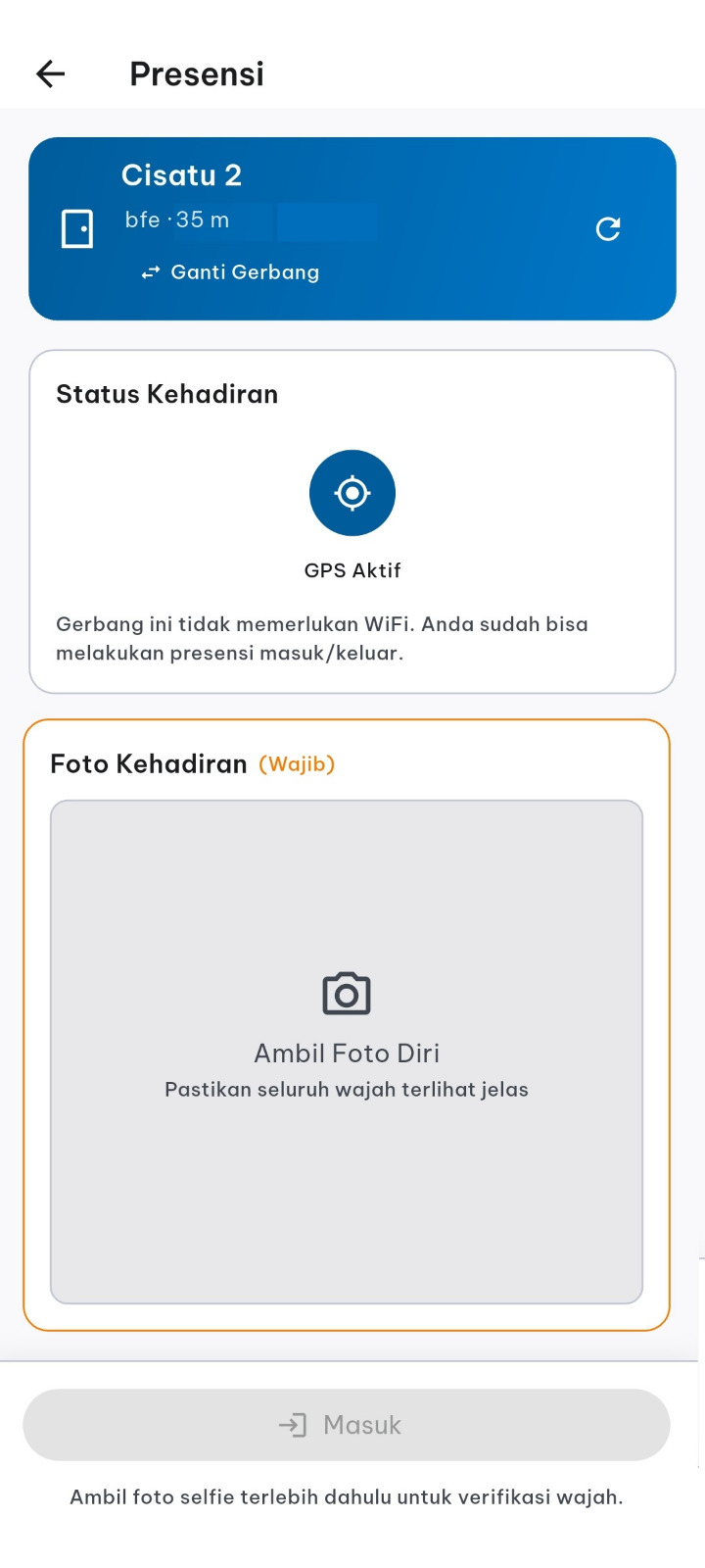 Screenshot Presensi Sukses